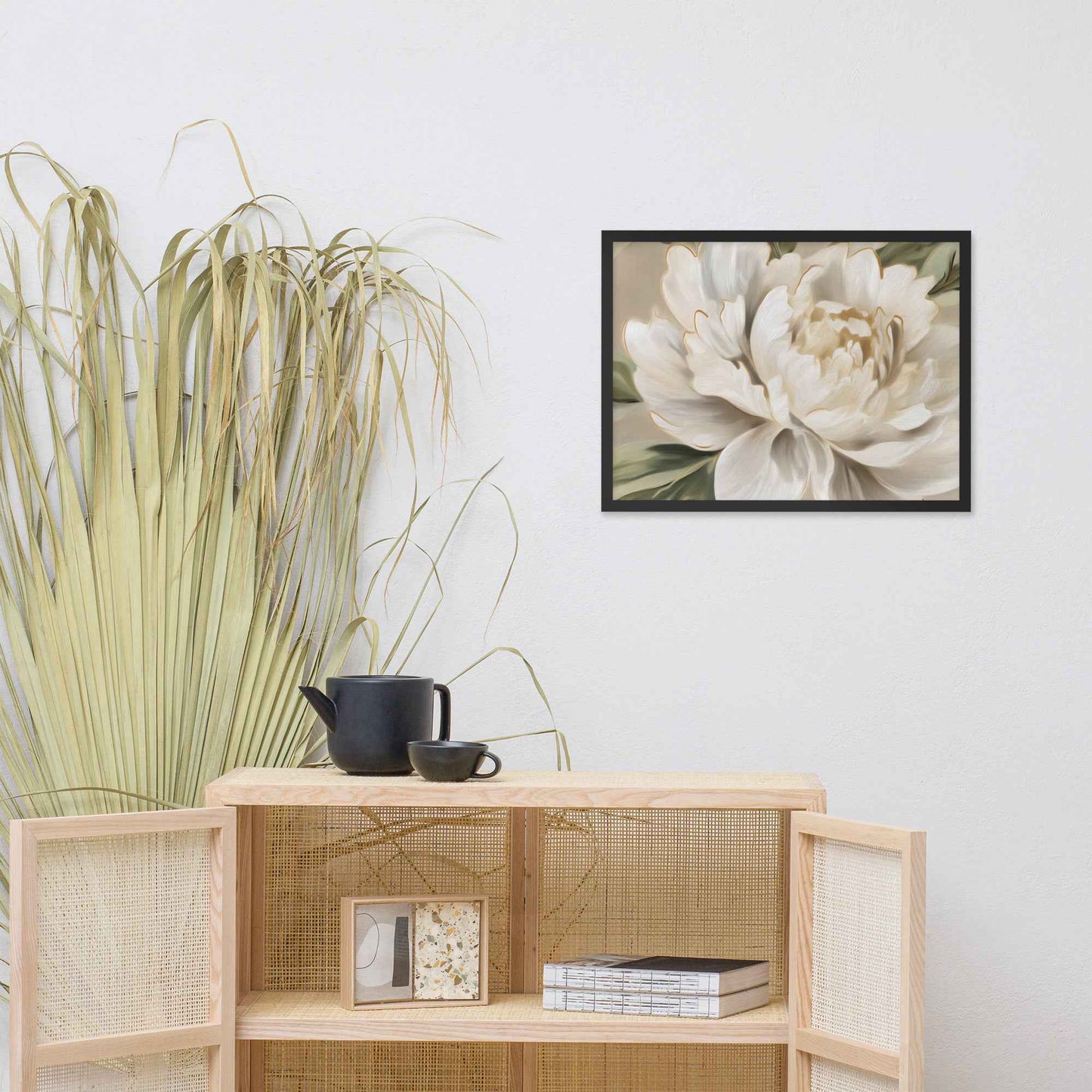 A Whisper of Spring Digital Artwork Peonies Painting Floral Framed Art Print