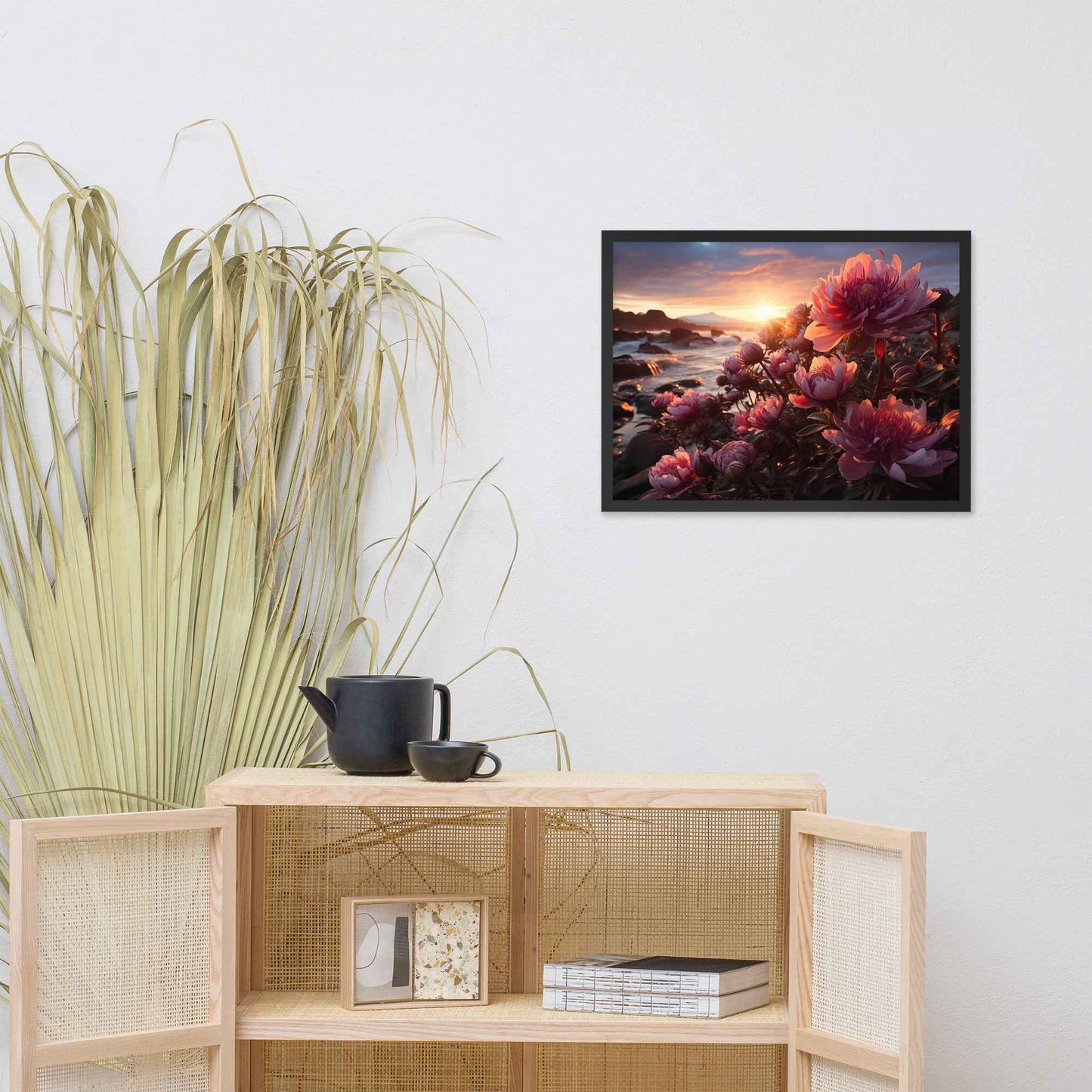 Floral Symphony Expressionism Painting Digital Artwork Framed Wall Art Print