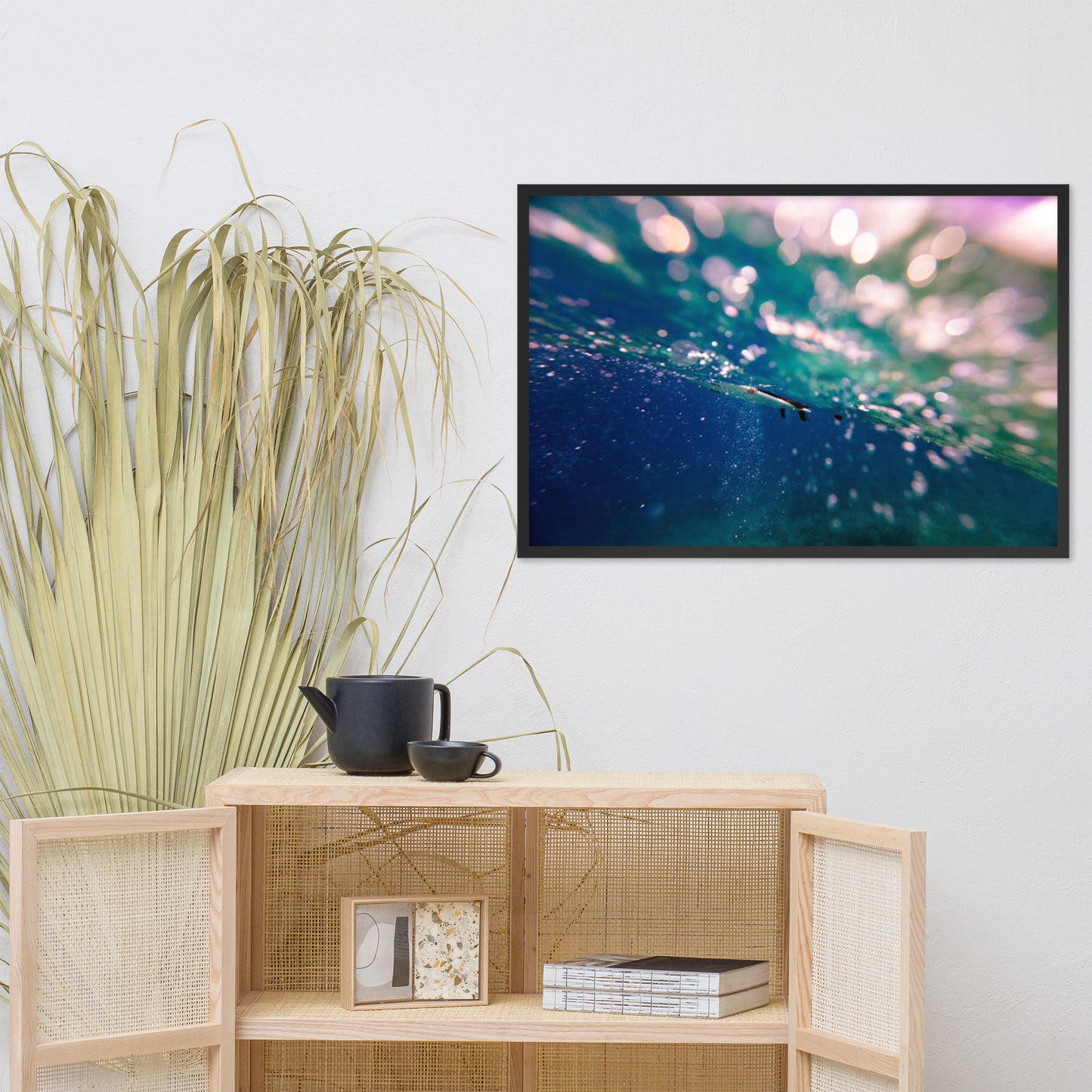 Bubble Trouble Coastal Abstract Lifestyle Photograph Framed Wall Art Print
