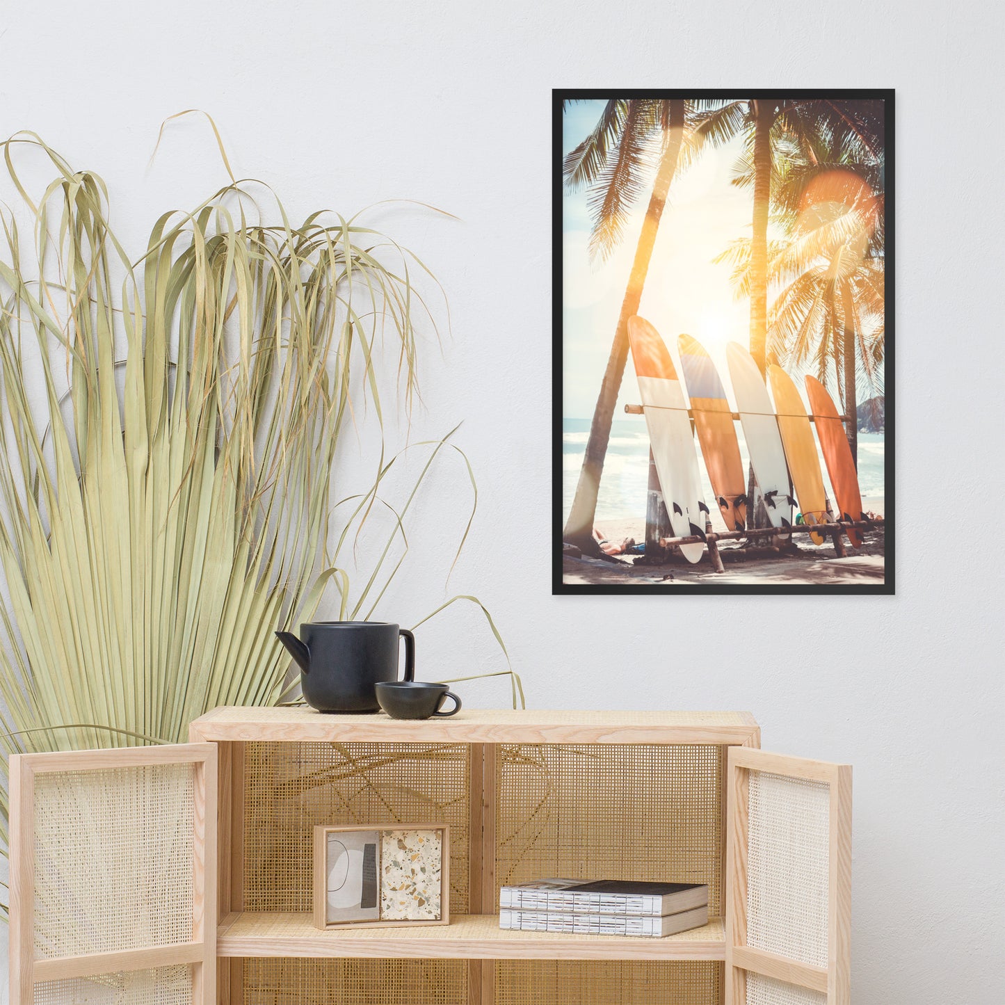 Surfer's Tropical Dreamscape Lifestyle Photograph Framed Wall Art Print