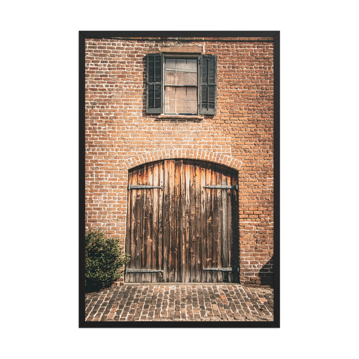 Old Wooden Door Savannah Ga Rustic Architectural Photograph Framed Wall Art Print