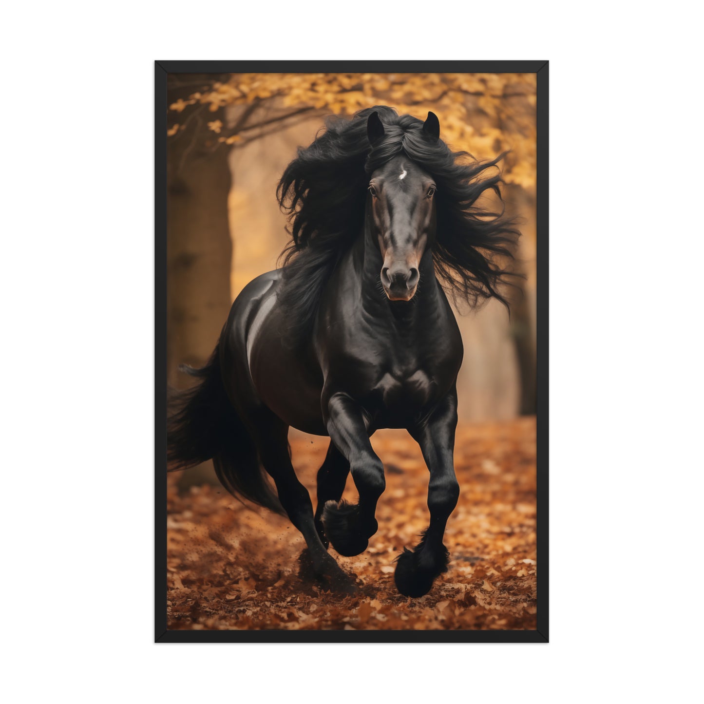 A Brush with Freedom Rustic Wildlife Photorealistic Digital Artwork Framed Wall Art Print