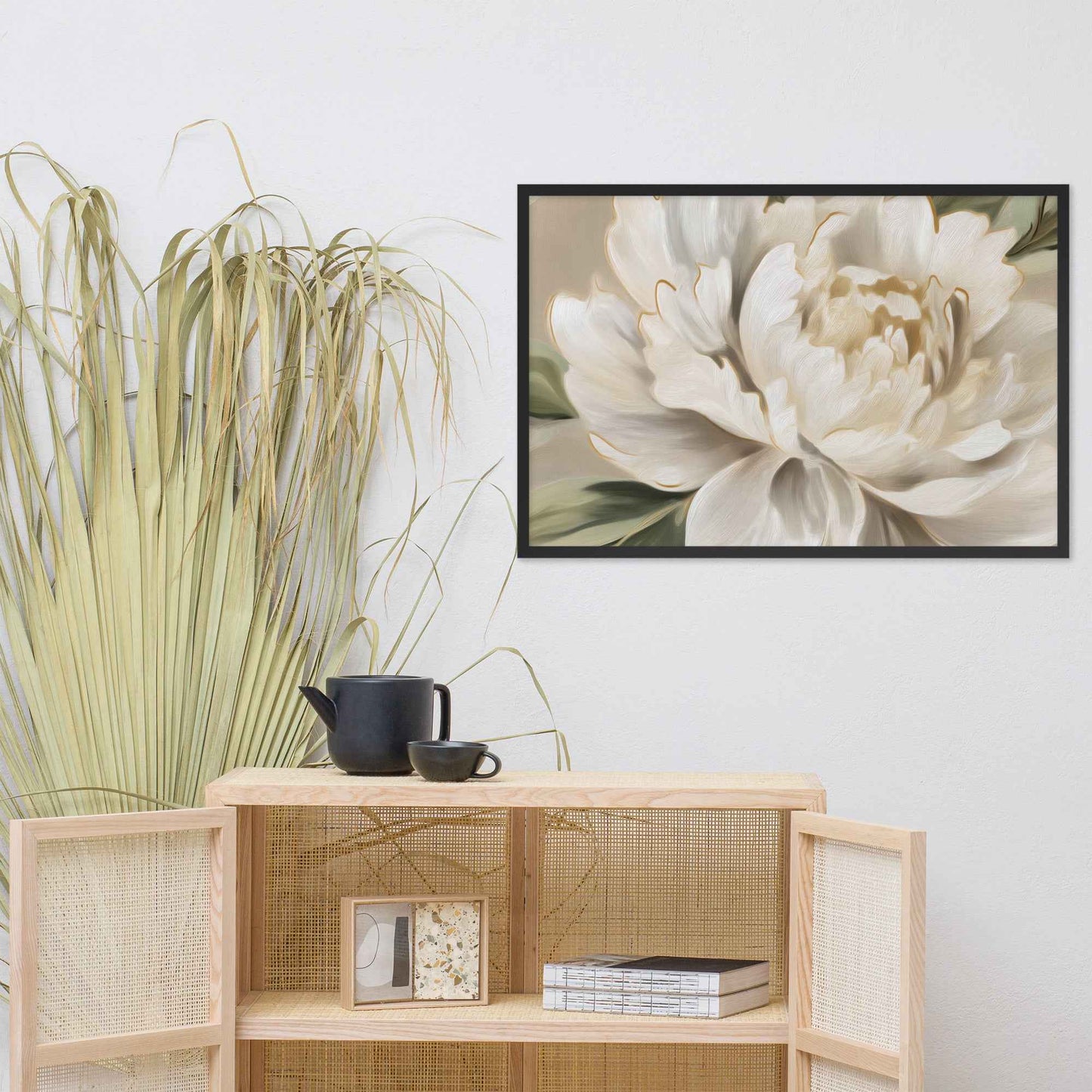 A Whisper of Spring Digital Artwork Peonies Painting Floral Framed Art Print