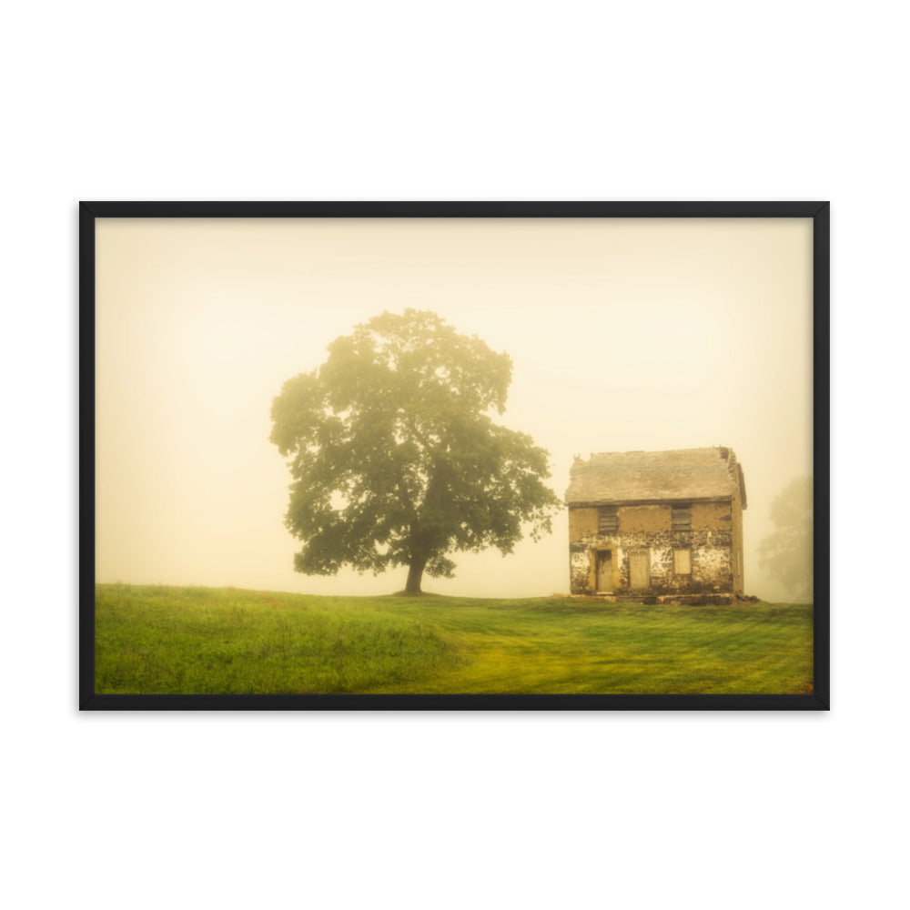 Corporate Wall Art: Abandoned House - Rustic / Rural / Country Style Landscape / Nature Framed Photo Paper Wall Art Prints - Artwork - Wall Decor
