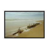 Misty Shipwreck Coastal Landscape Framed Photo Paper Wall Art Prints