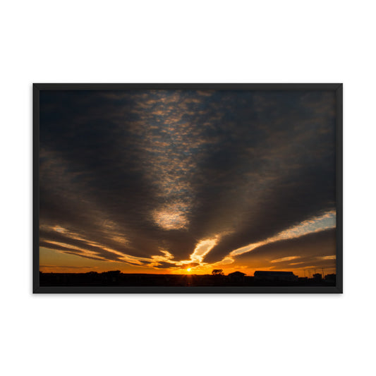 Sunset Indian River Inlet Coastal Landscape Framed Photo Paper Wall Art Prints