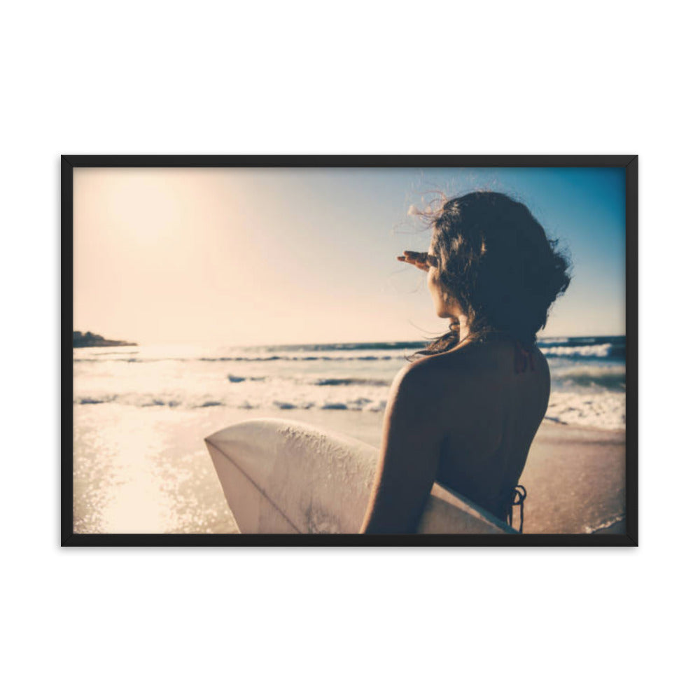 Saltwater Sunrise Coastal Lifestyle Photograph Framed Wall Art Print