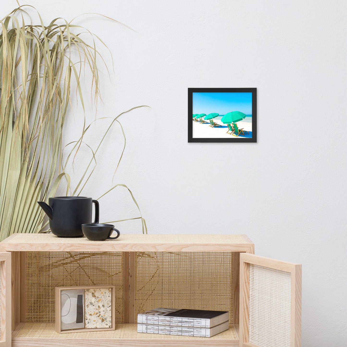 Lazy Days Coastal Beach Landscape Photograph Framed Wall Art Print