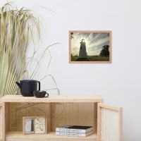 Turkey Point Lighthouse with Sun Flare Horizontal Framed Photo Paper Wall Art Prints