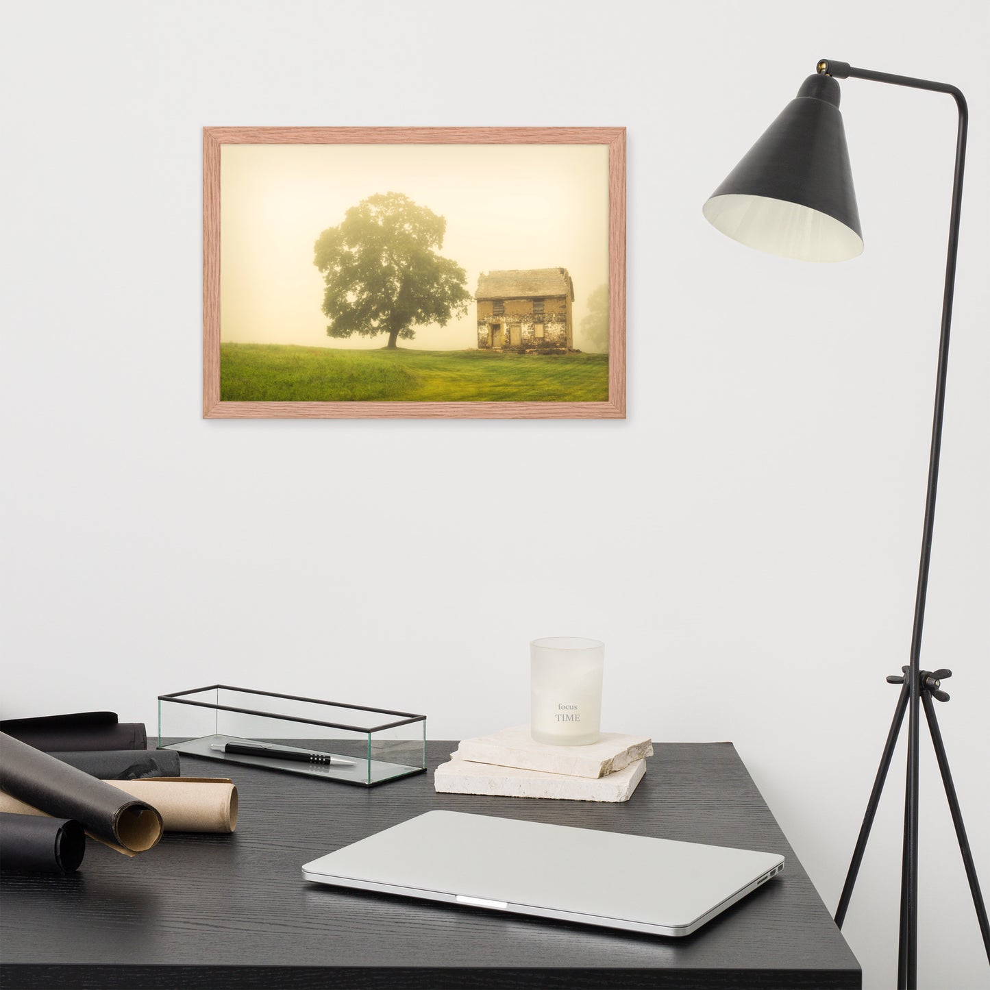 Office Art Prints: Abandoned House - Rustic / Rural / Country Style Landscape / Nature Framed Photo Paper Wall Art Prints - Artwork - Wall Decor
