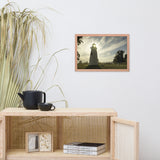 Turkey Point Lighthouse with Sun Flare Horizontal Framed Photo Paper Wall Art Prints