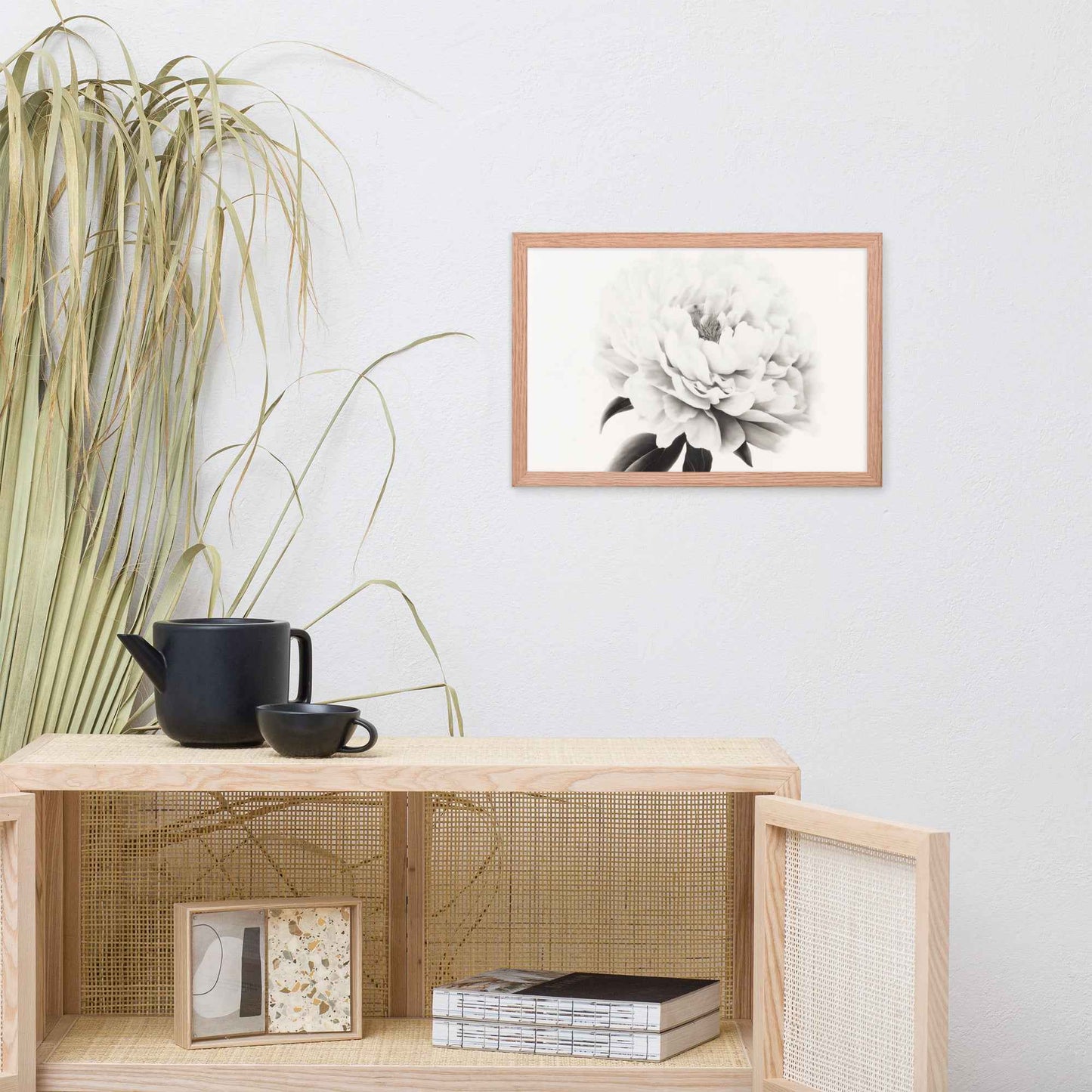 Pure Petals Floral Digital Artwork Abstract Peony Print Framed Wall Art