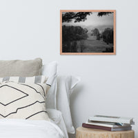 Mist of Valley Forge in Black and White Framed Photo Paper Wall Art Prints