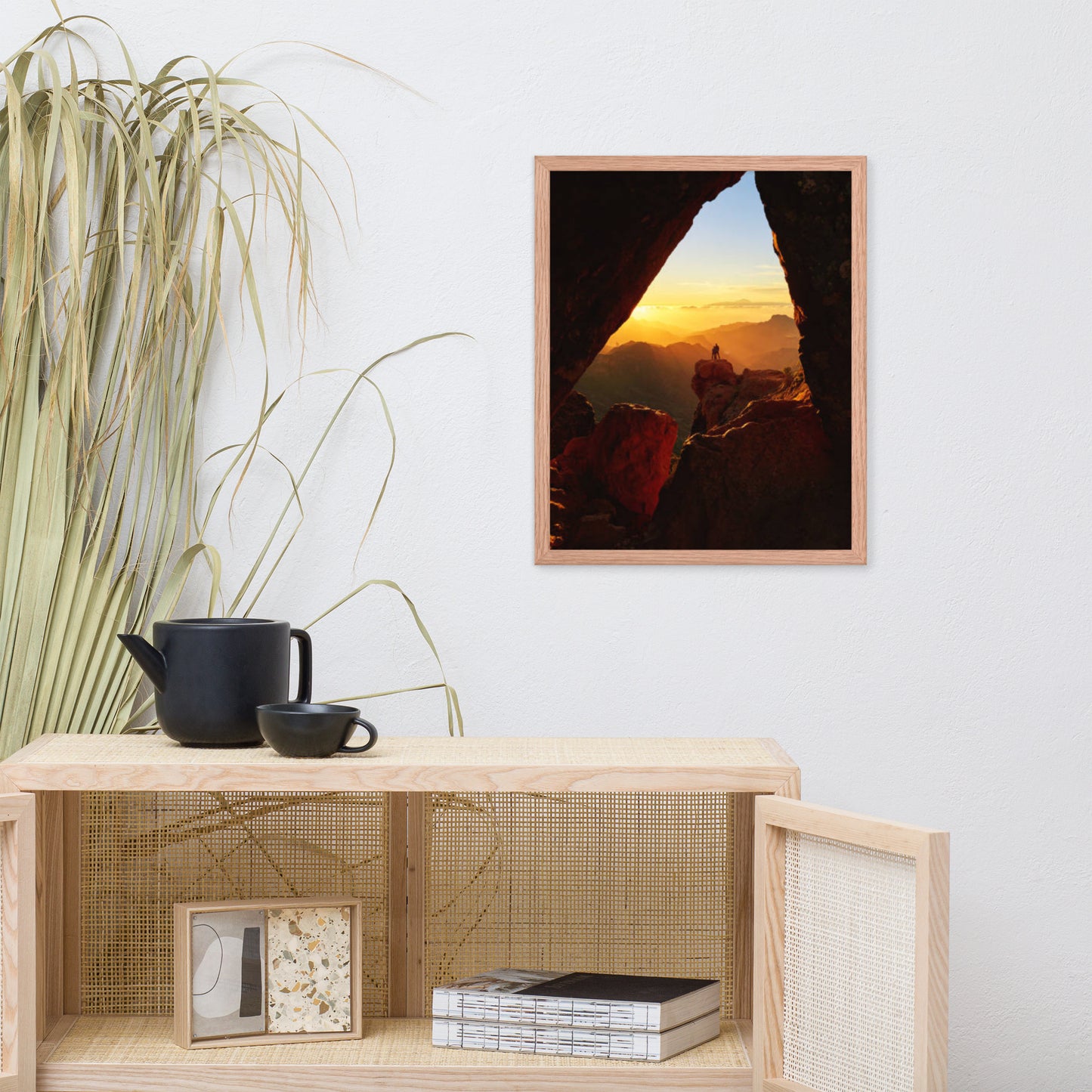 Sunset Mountain Arch Landscape Photograph Framed Wall Art Print