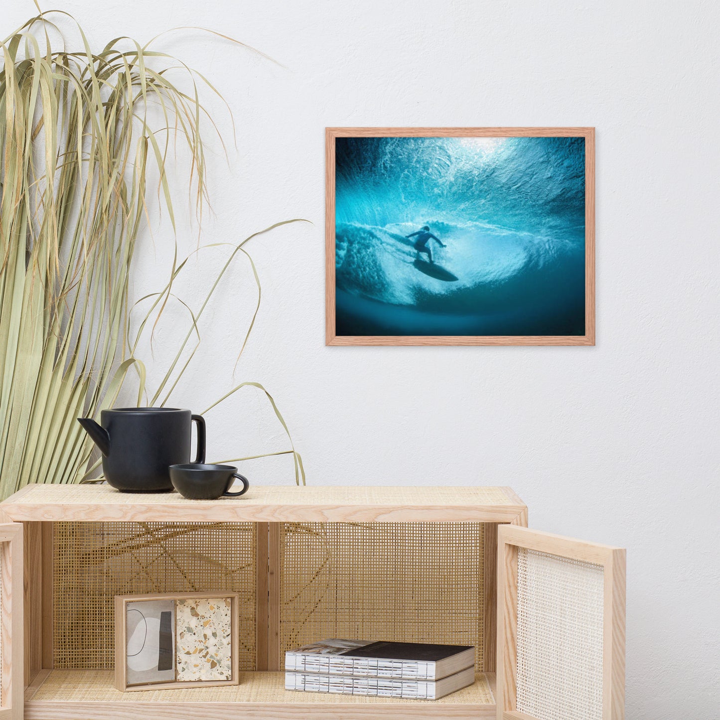 Beneath the Break Coastal Lifestyle Abstract Nature Photograph Framed Wall Art Print