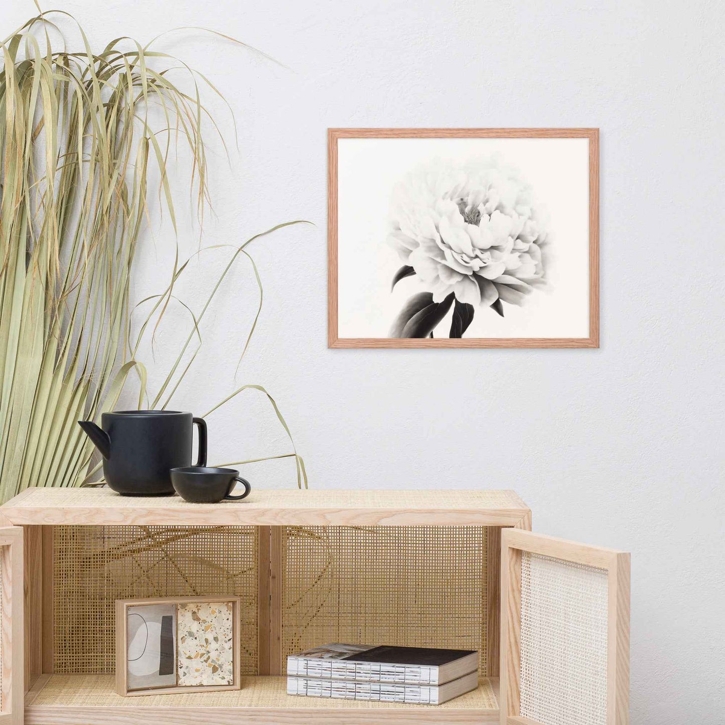 Pure Petals Floral Digital Artwork Abstract Peony Print Framed Wall Art