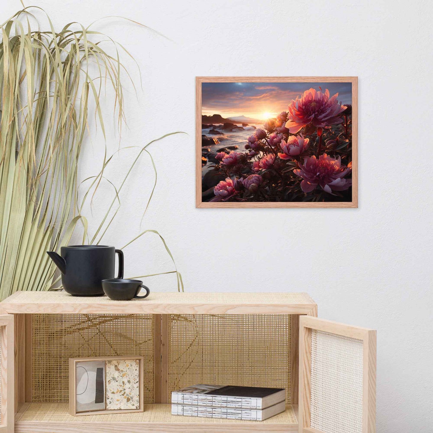 Floral Symphony Expressionism Painting Digital Artwork Framed Wall Art Print