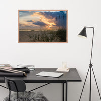 Anna Maria Island Cloudy Sunset 2 Coastal Landscape Framed Photo Paper Wall Art Prints