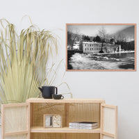 Winter at Powder Mill Rural Landscape Framed Photo Paper Wall Art Prints