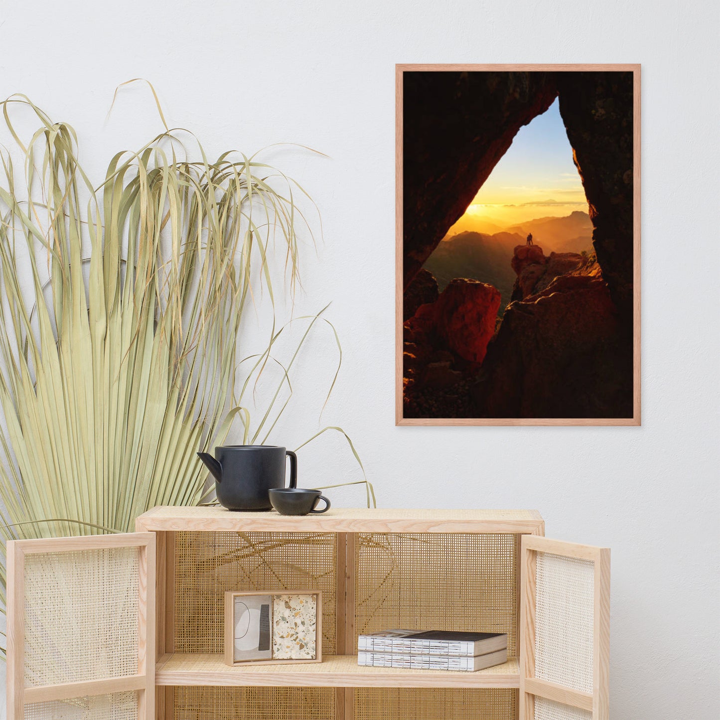 Sunset Mountain Arch Landscape Photograph Framed Wall Art Print