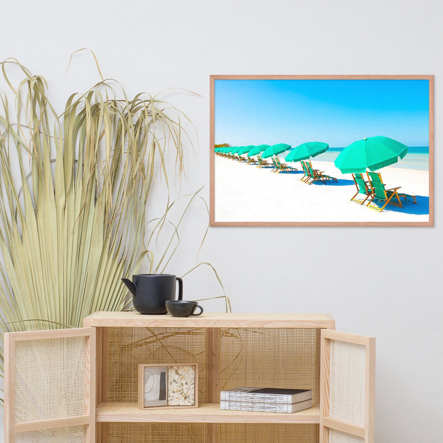 Lazy Days Coastal Beach Landscape Photograph Framed Wall Art Print