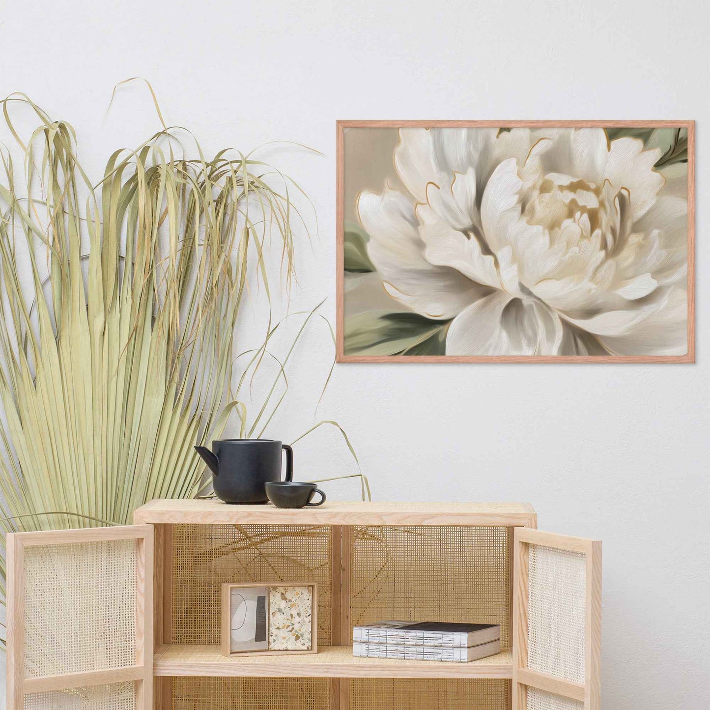 A Whisper of Spring Digital Artwork Peonies Painting Floral Framed Art Print