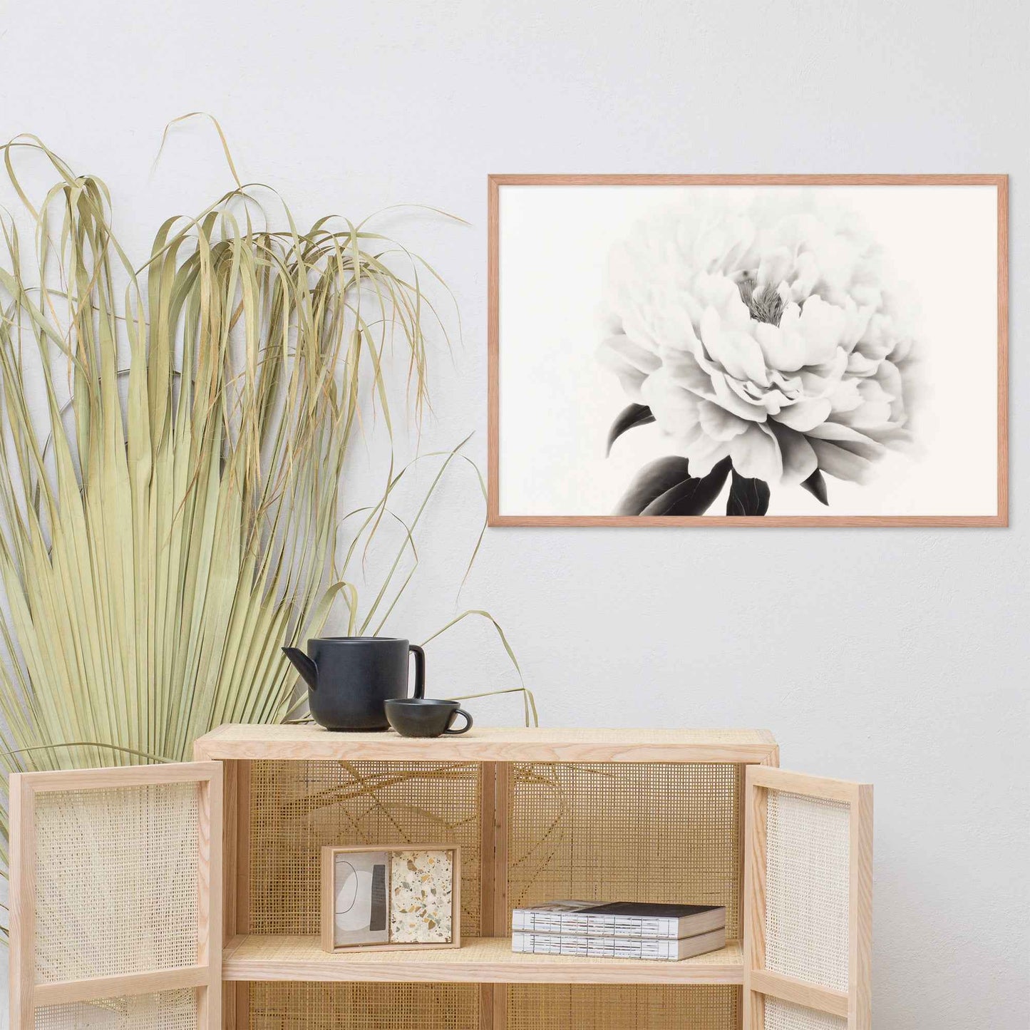 Pure Petals Floral Digital Artwork Abstract Peony Print Framed Wall Art