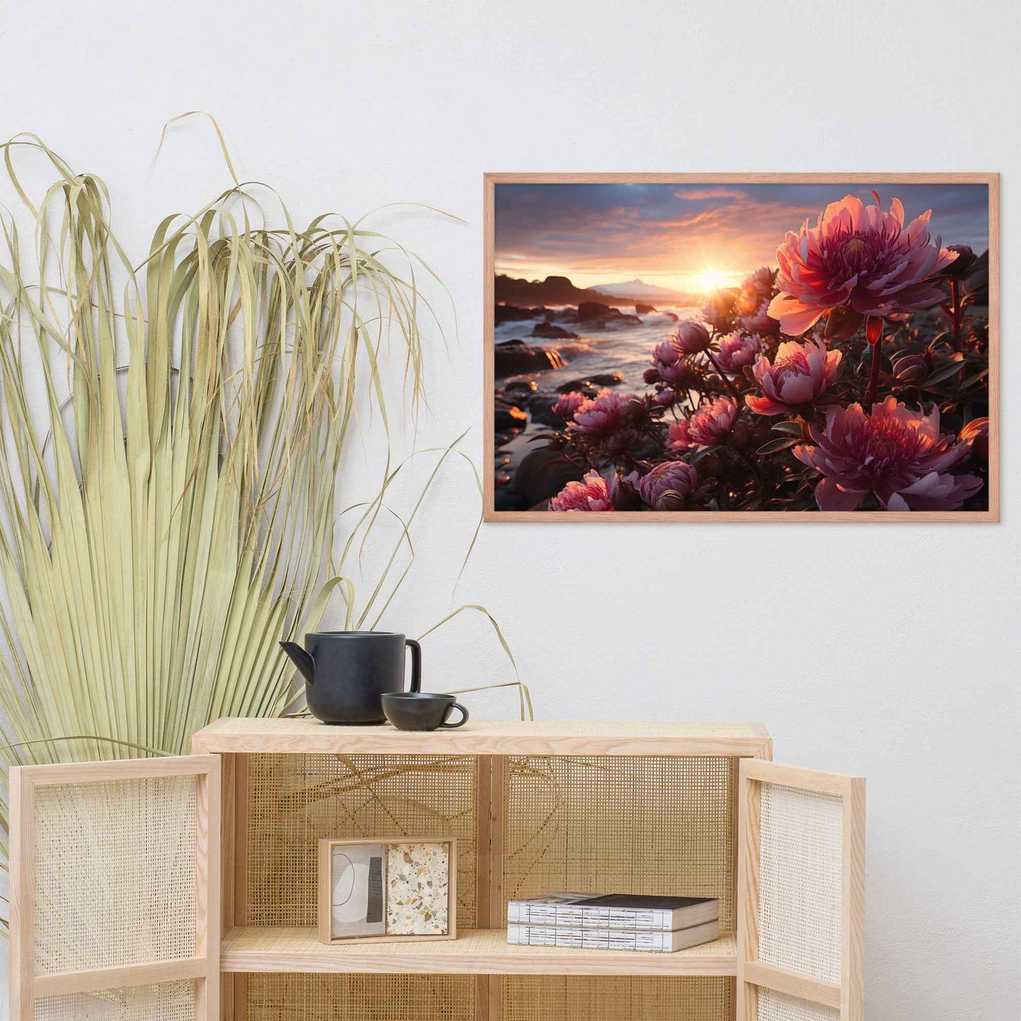 Floral Symphony Expressionism Painting Digital Artwork Framed Wall Art Print