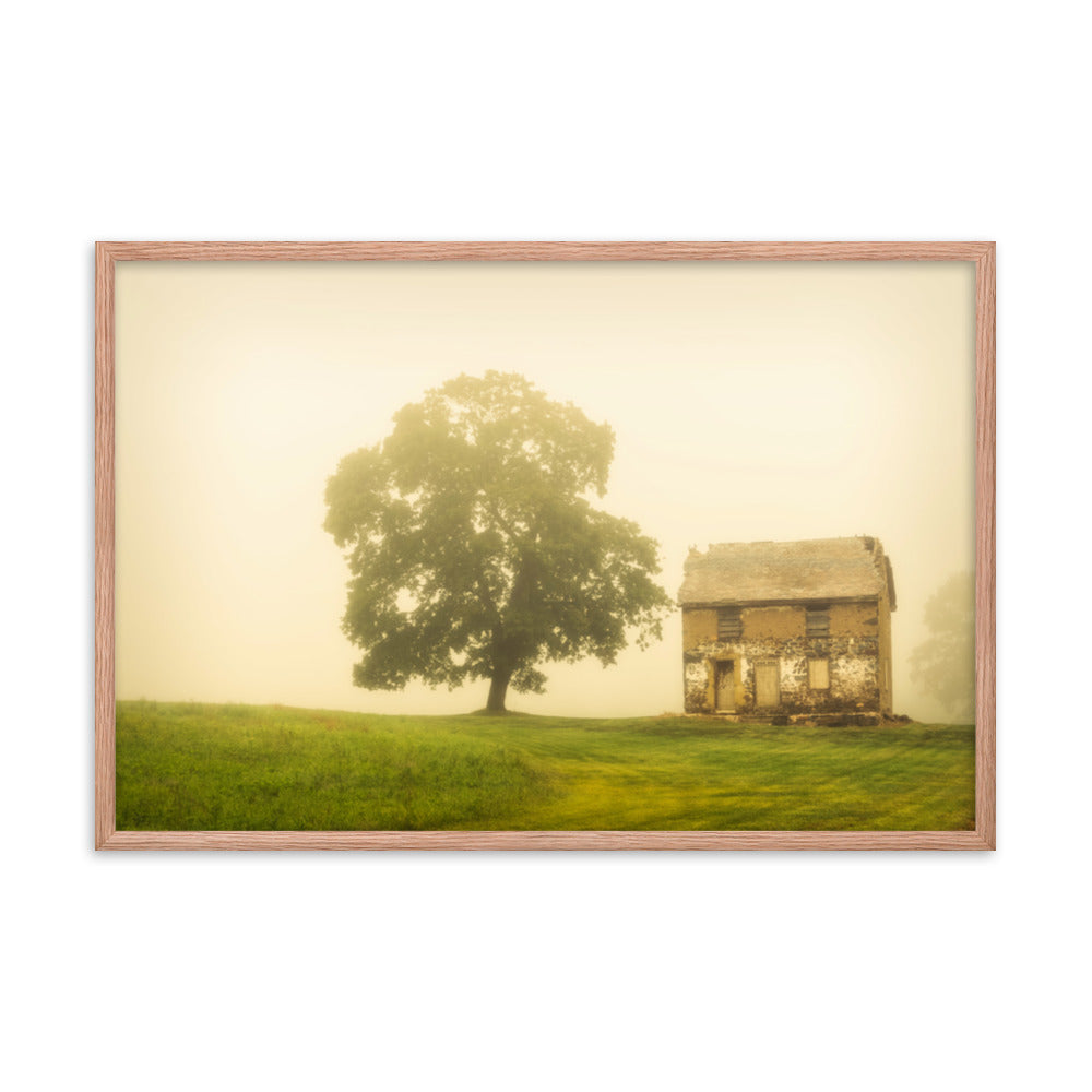 Office Room Wall Art: Abandoned House - Rustic / Rural / Country Style Landscape / Nature Framed Photo Paper Wall Art Prints - Artwork - Wall Decor