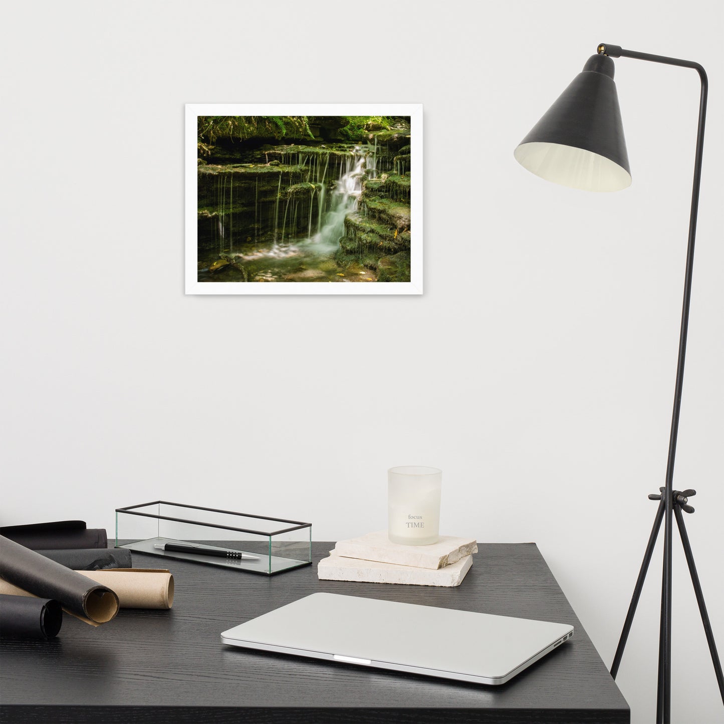 Pixley Waterfall 1 Landscape Framed Photo Paper Wall Art Prints