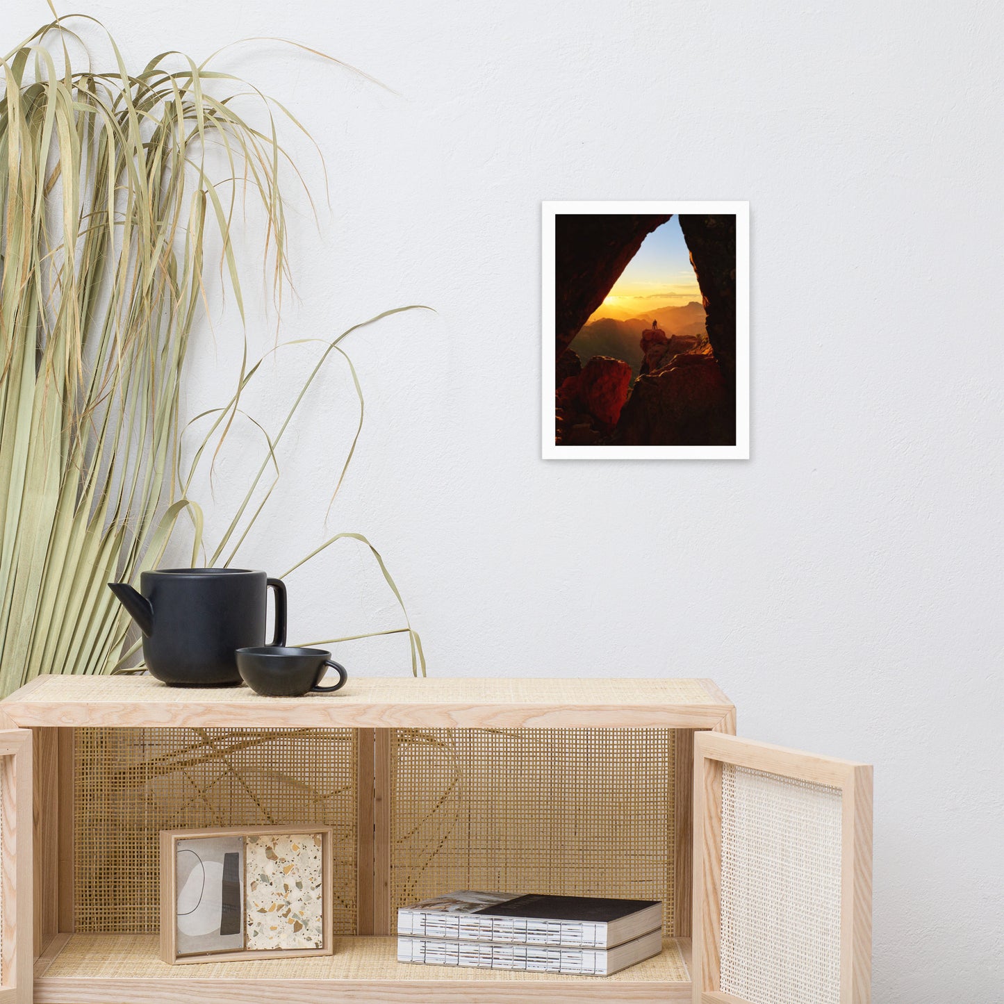 Sunset Mountain Arch Landscape Photograph Framed Wall Art Print