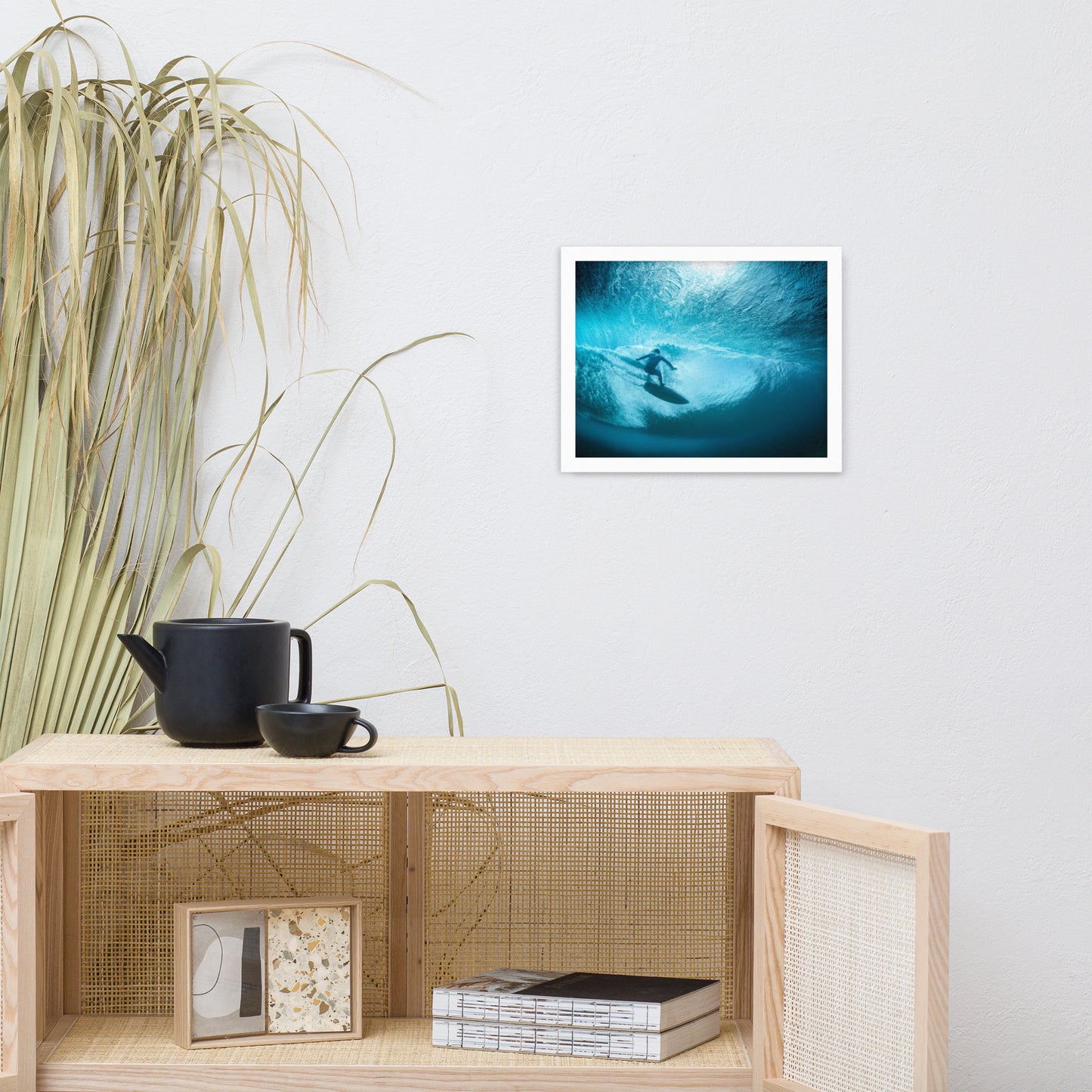 Beneath the Break Coastal Lifestyle Abstract Nature Photograph Framed Wall Art Print