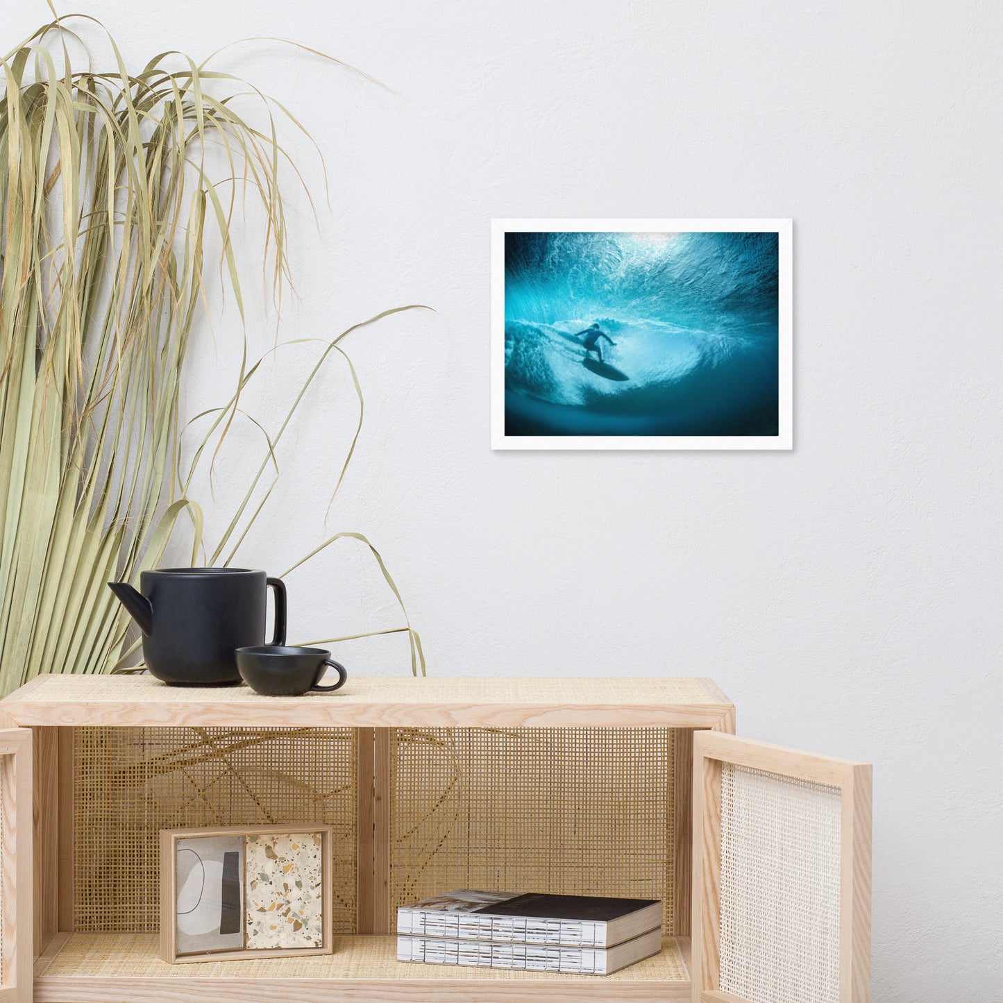 Beneath the Break Coastal Lifestyle Abstract Nature Photograph Framed Wall Art Print