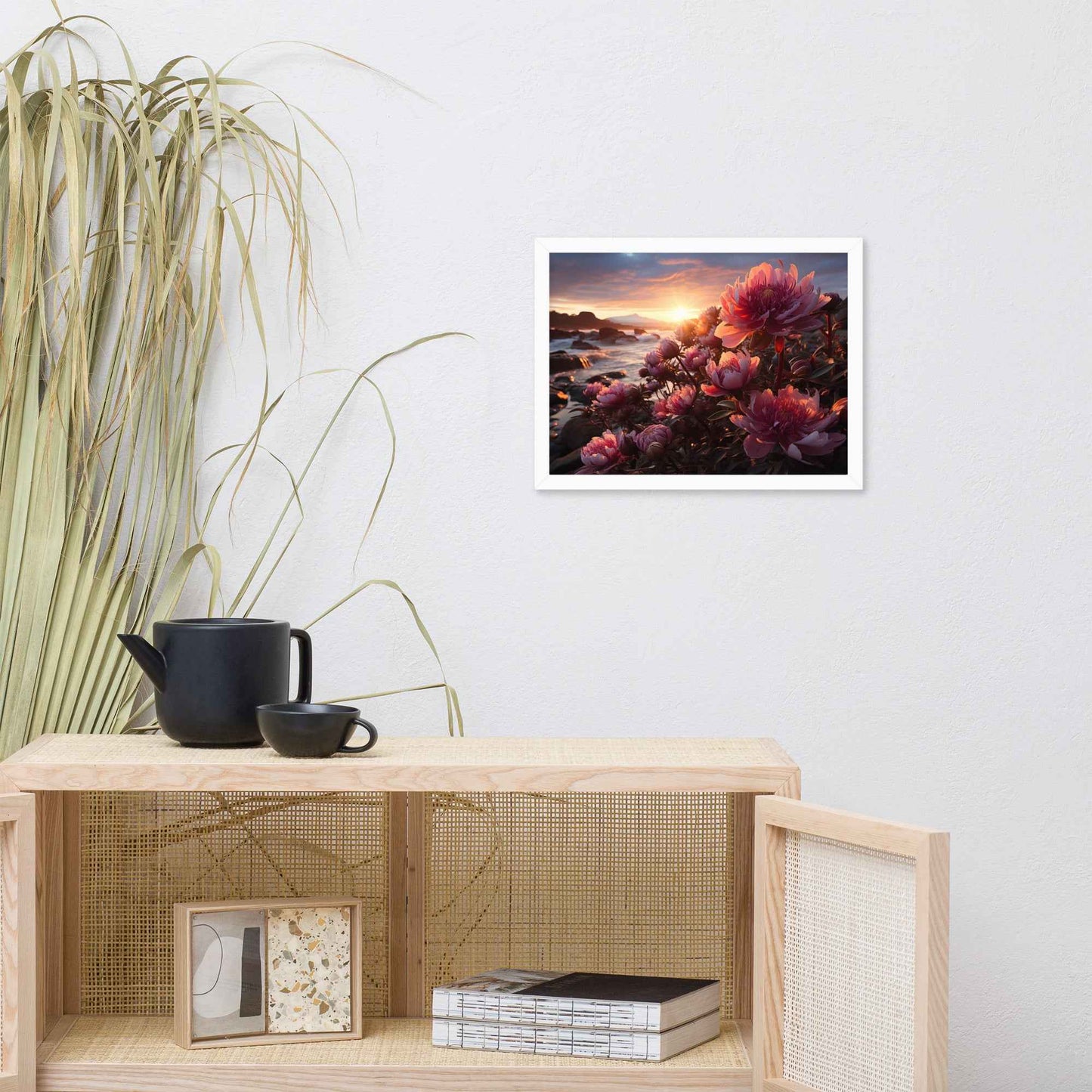 Floral Symphony Expressionism Painting Digital Artwork Framed Wall Art Print