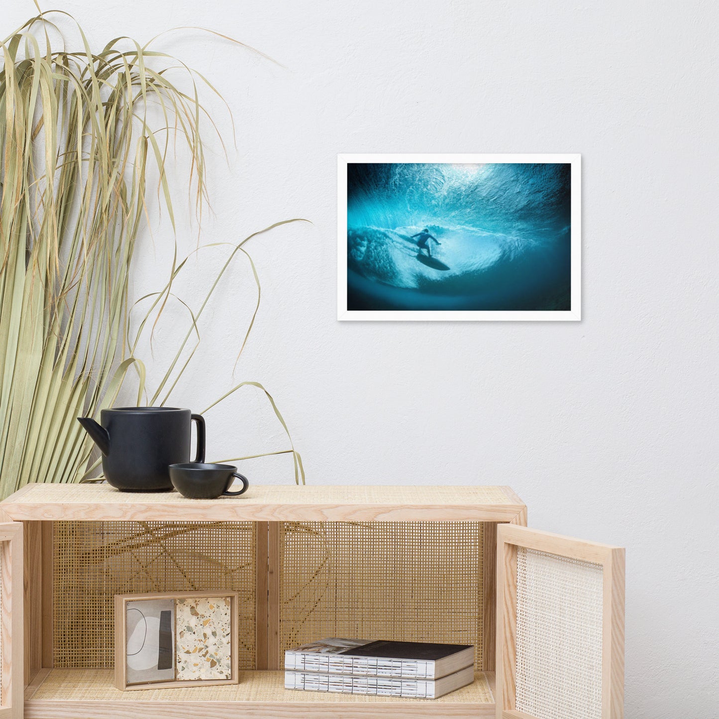 Beneath the Break Coastal Lifestyle Abstract Nature Photograph Framed Wall Art Print