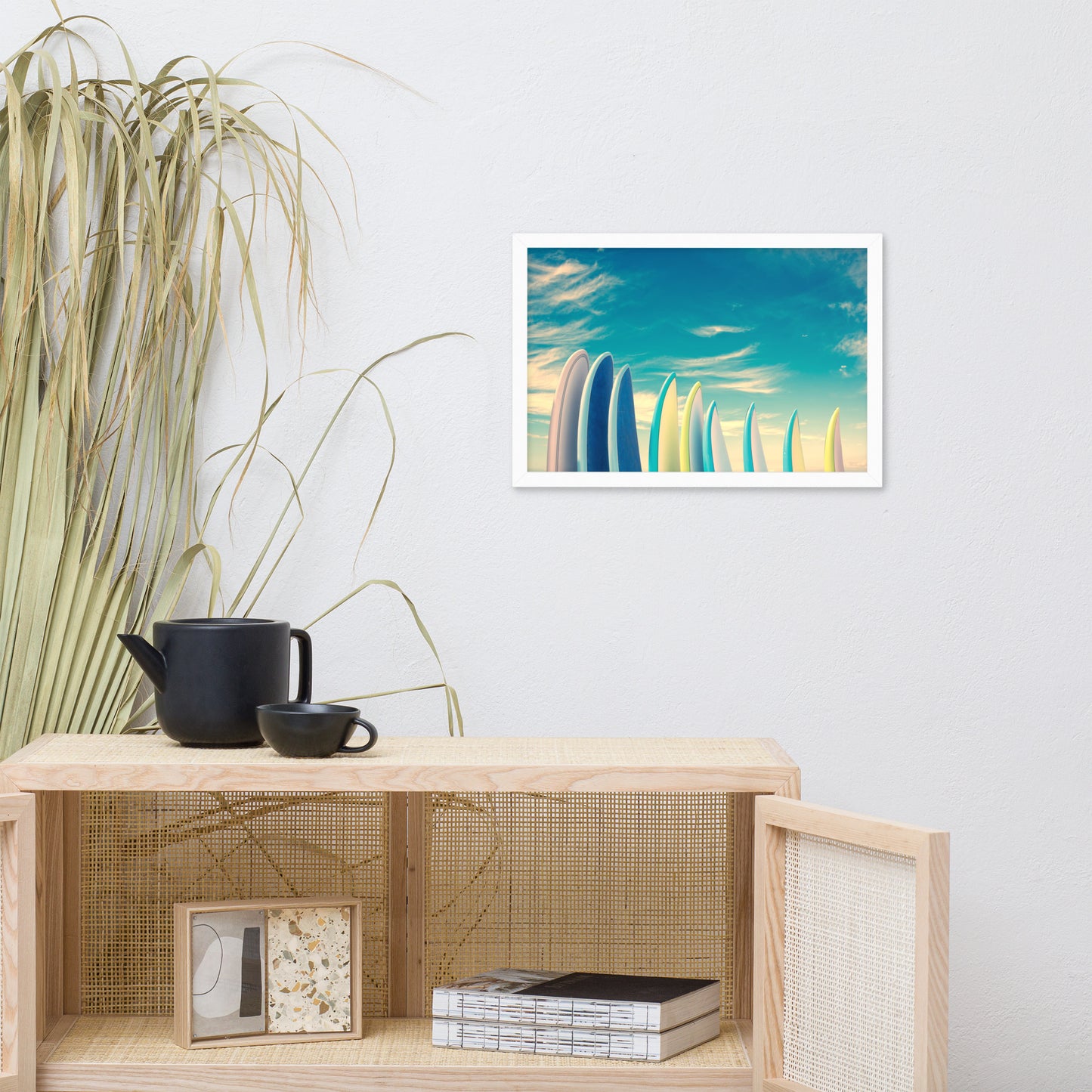 Retro Surfboards Lifestyle Photograph Framed Wall Art Print