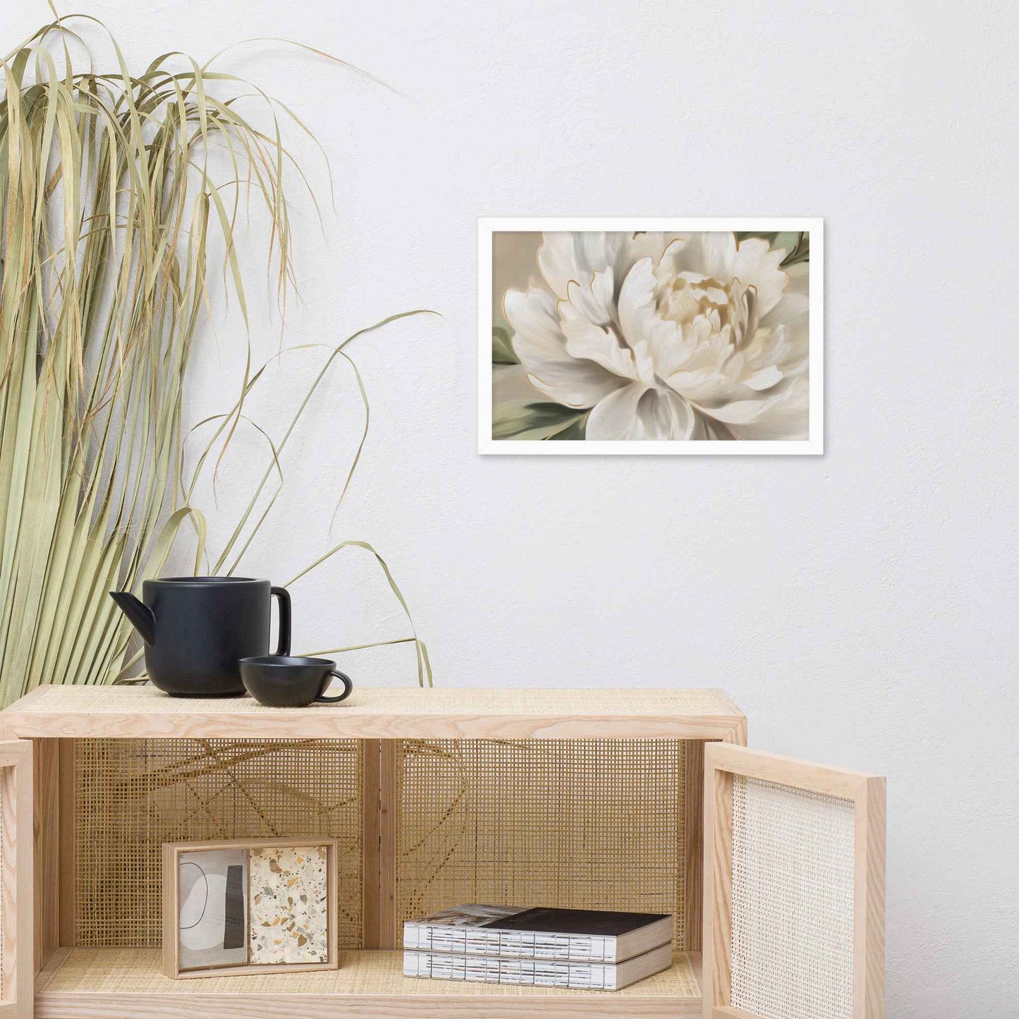 A Whisper of Spring Digital Artwork Peonies Painting Floral Framed Art Print