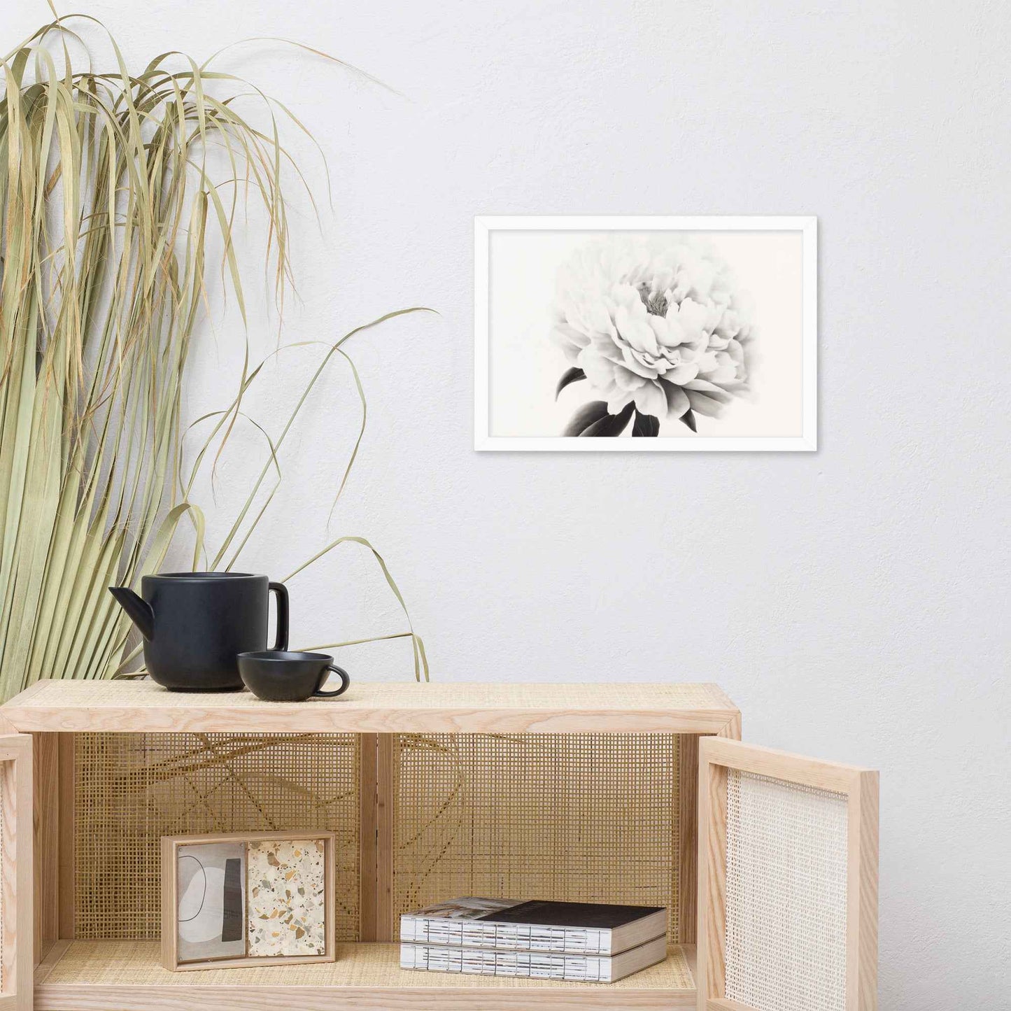 Pure Petals Floral Digital Artwork Abstract Peony Print Framed Wall Art