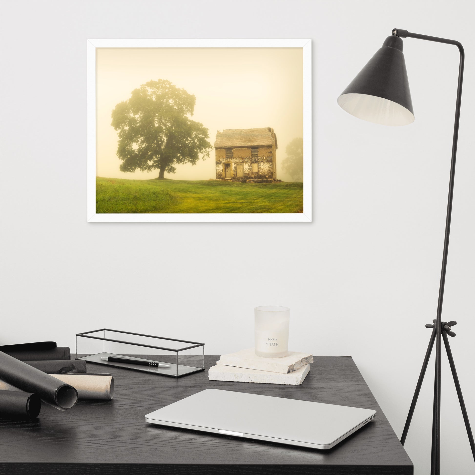 Office Lobby Wall Art: Abandoned House - Rustic / Rural / Country Style Landscape / Nature Framed Photo Paper Wall Art Prints - Artwork - Wall Decor