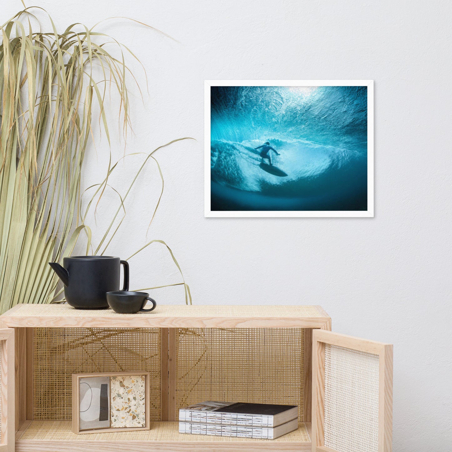 Beneath the Break Coastal Lifestyle Abstract Nature Photograph Framed Wall Art Print
