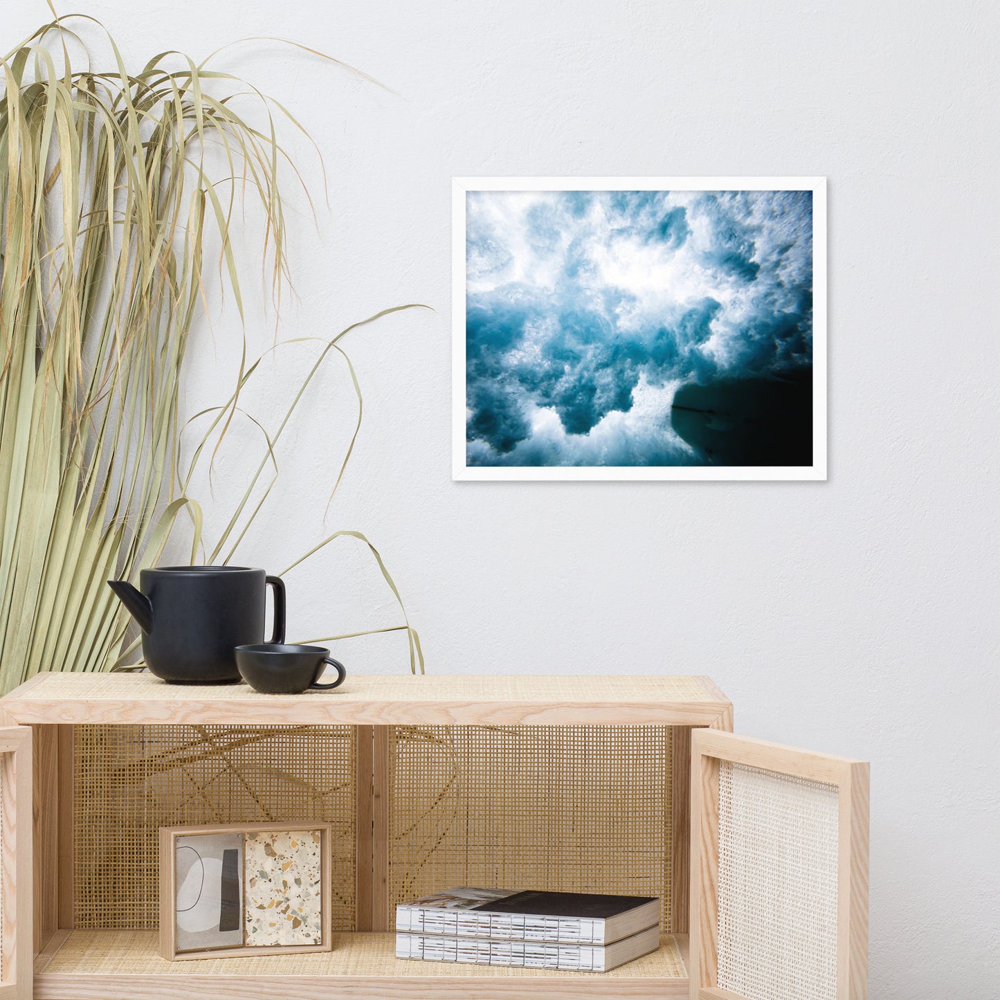 The Ocean's Embrace Coastal Lifestyle Abstract Nature Photograph Framed Wall Art Print