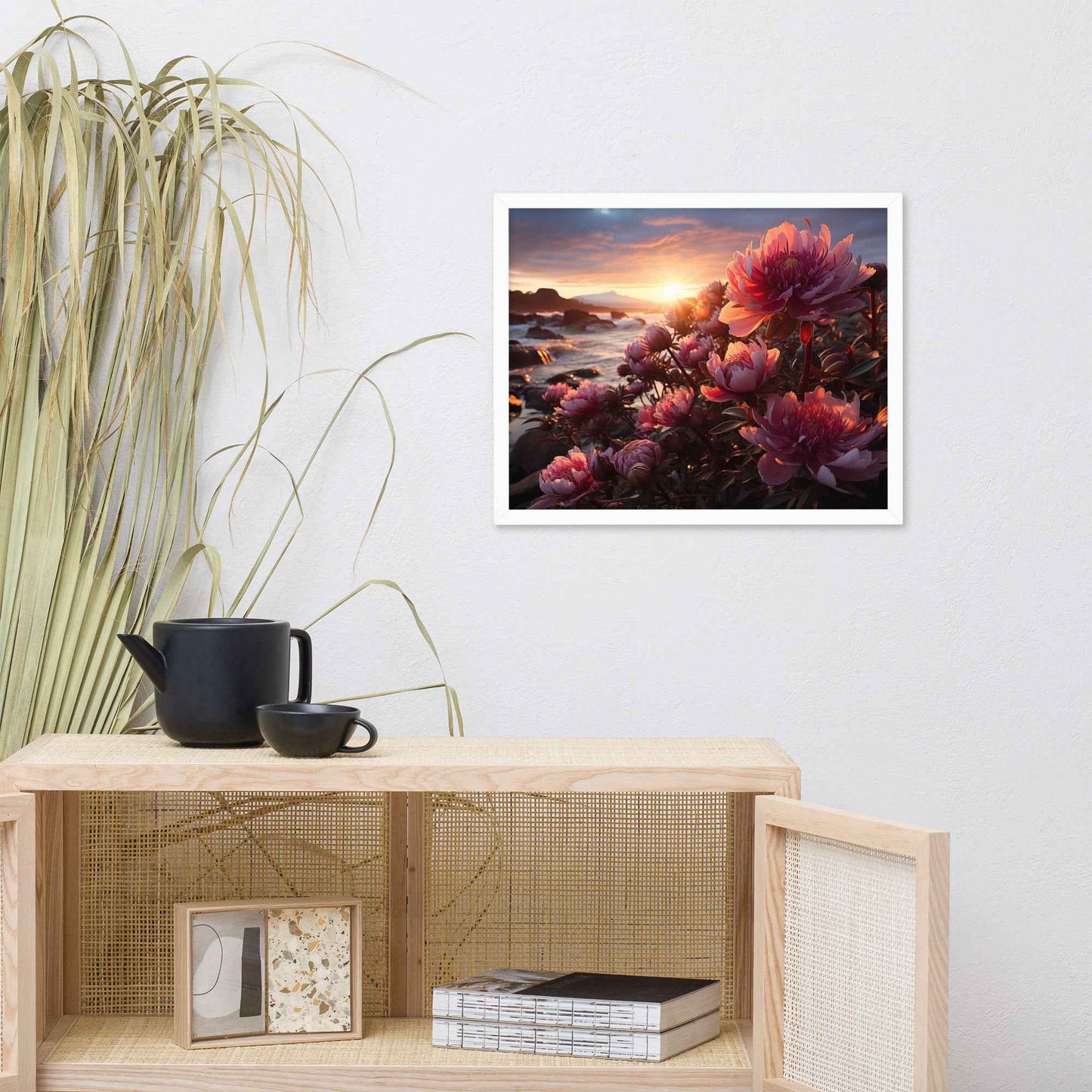 Floral Symphony Expressionism Painting Digital Artwork Framed Wall Art Print