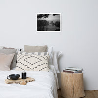 Mist of Valley Forge in Black and White Framed Photo Paper Wall Art Prints