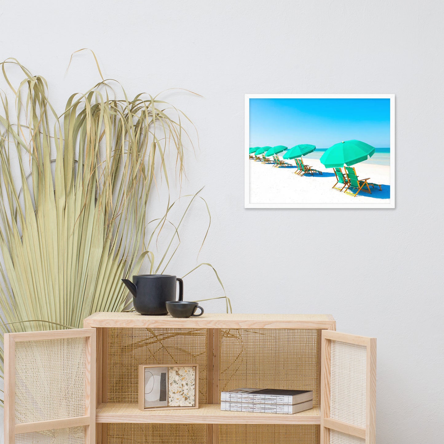 Lazy Days Coastal Beach Landscape Photograph Framed Wall Art Print