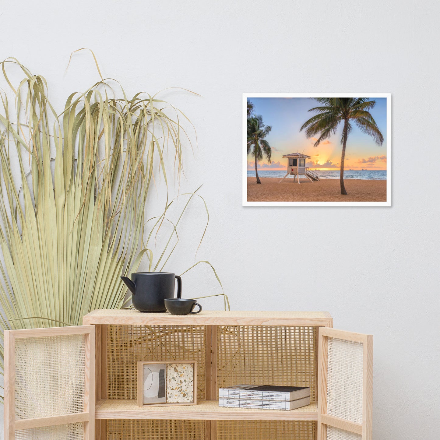 Sunrise Sentinel Coastal Beach Landscape Photograph Framed Wall Art Print