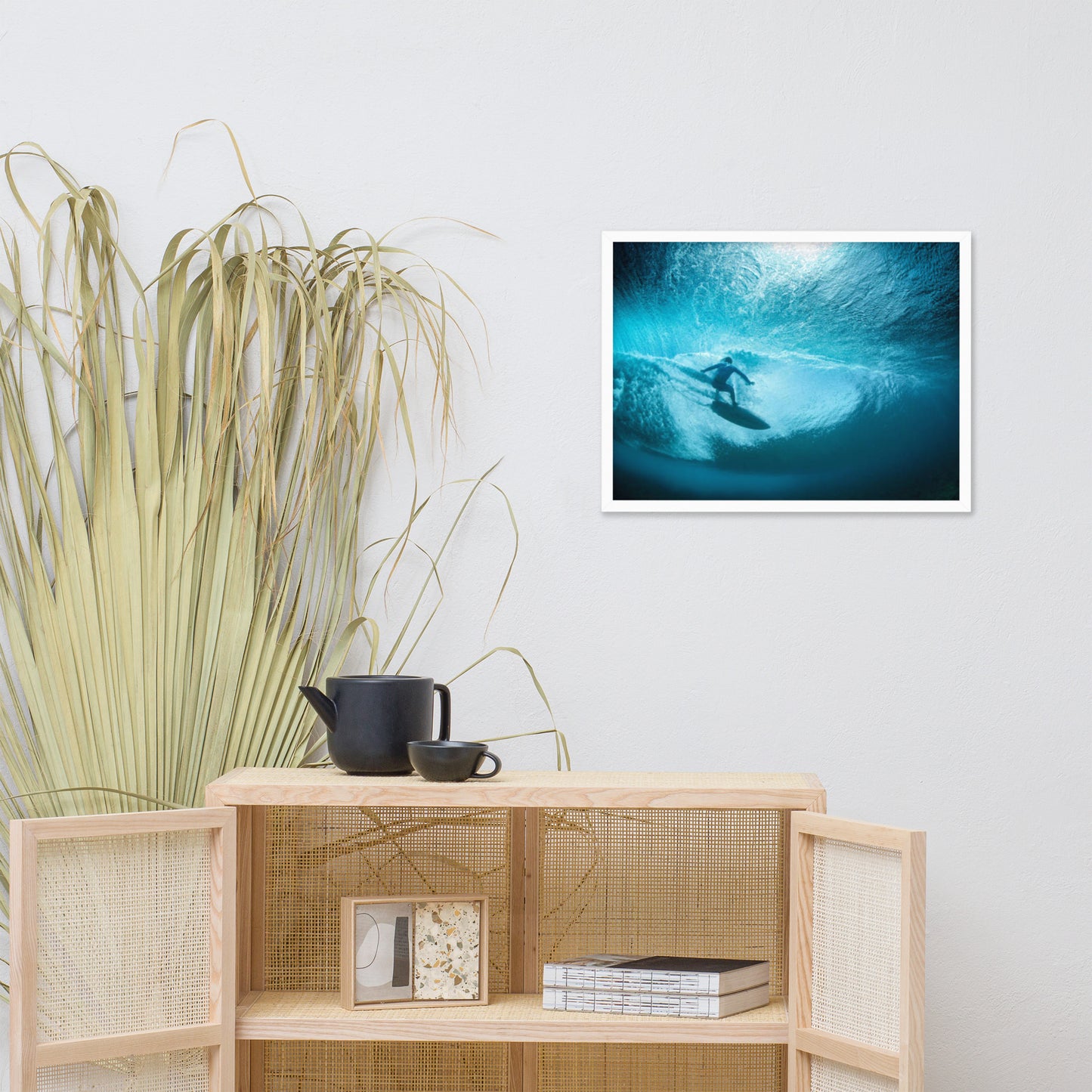 Beneath the Break Coastal Lifestyle Abstract Nature Photograph Framed Wall Art Print