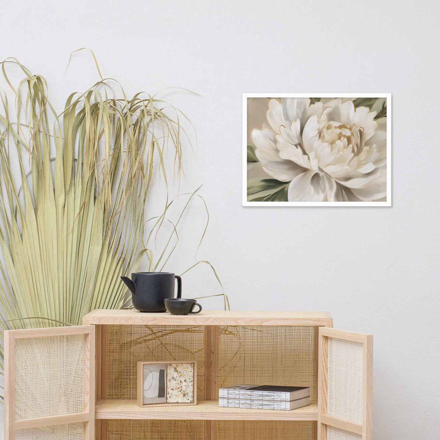A Whisper of Spring Digital Artwork Peonies Painting Floral Framed Art Print