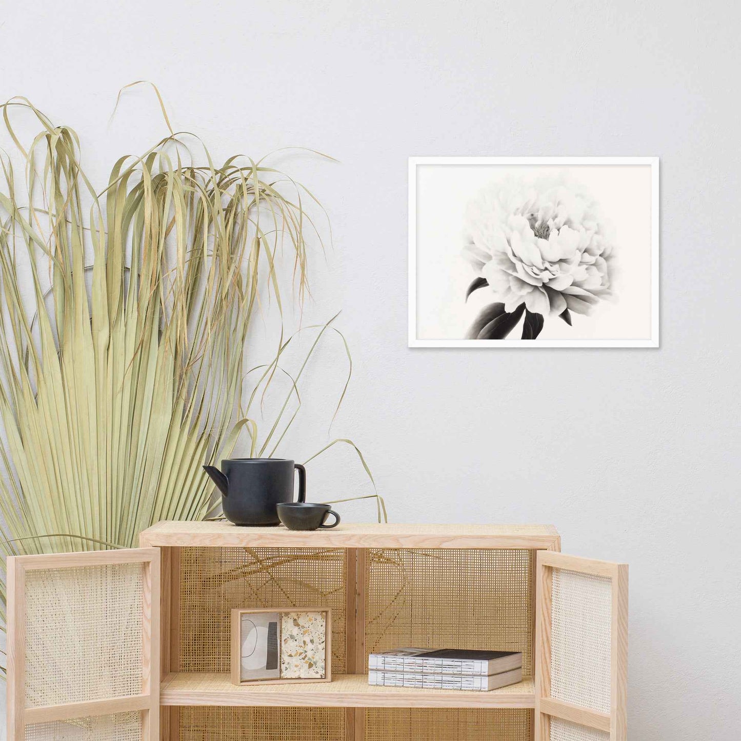 Pure Petals Floral Digital Artwork Abstract Peony Print Framed Wall Art