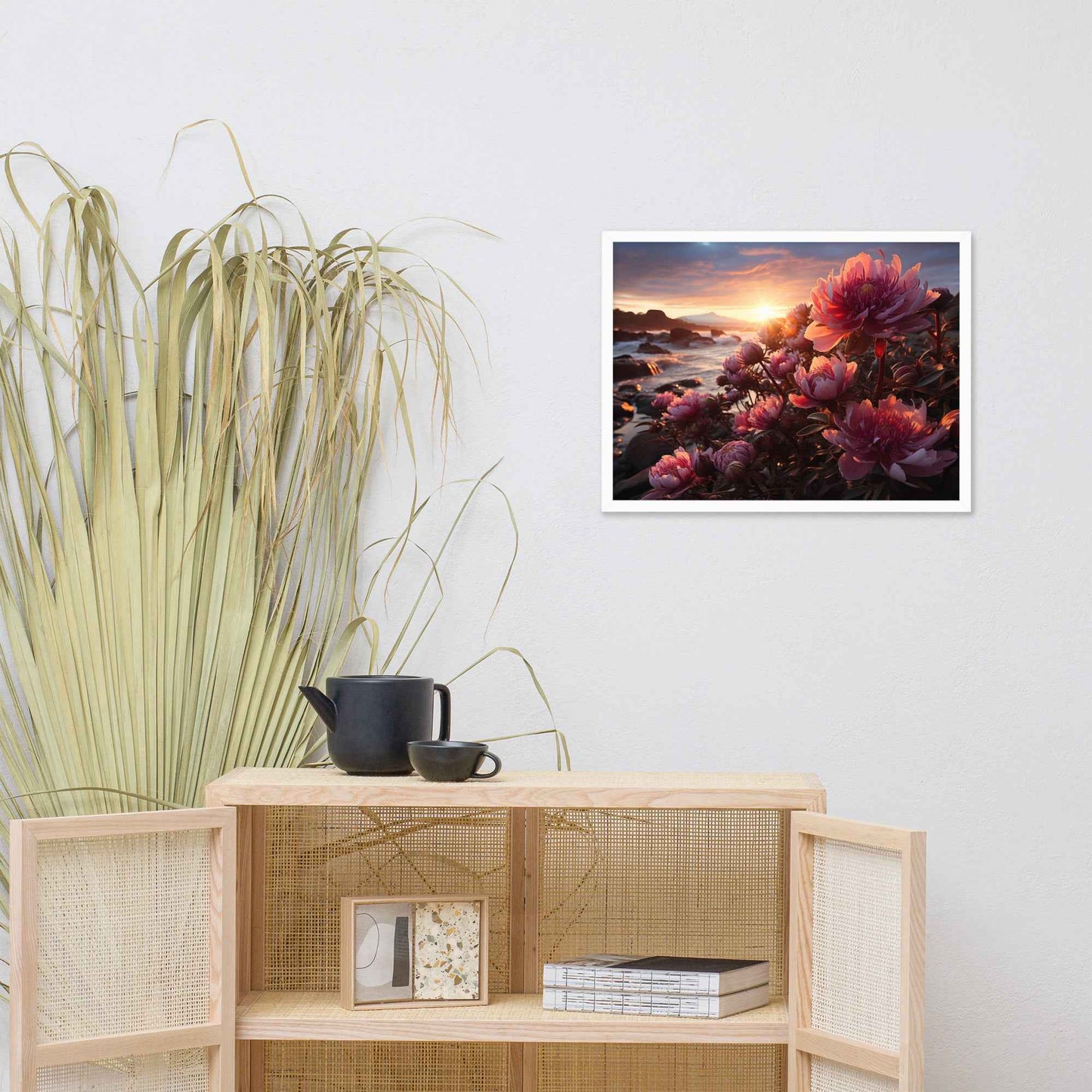 Floral Symphony Expressionism Painting Digital Artwork Framed Wall Art Print