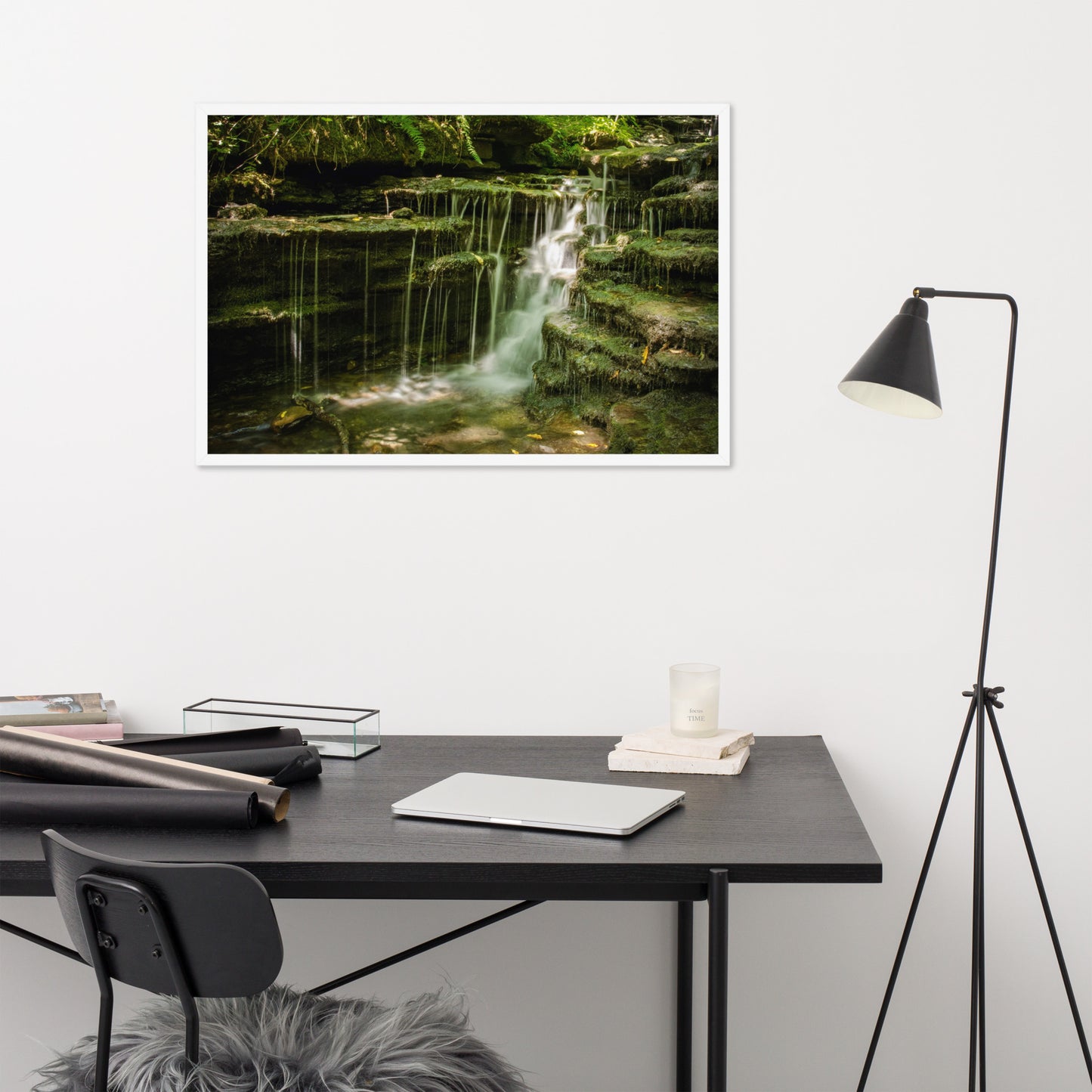 Pixley Waterfall 1 Landscape Framed Photo Paper Wall Art Prints